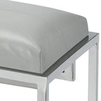 Banc en cuir Alden Dcor, gris