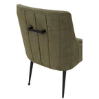 Chaise de salle à manger Irina en velours avec pieds en acier inoxydable