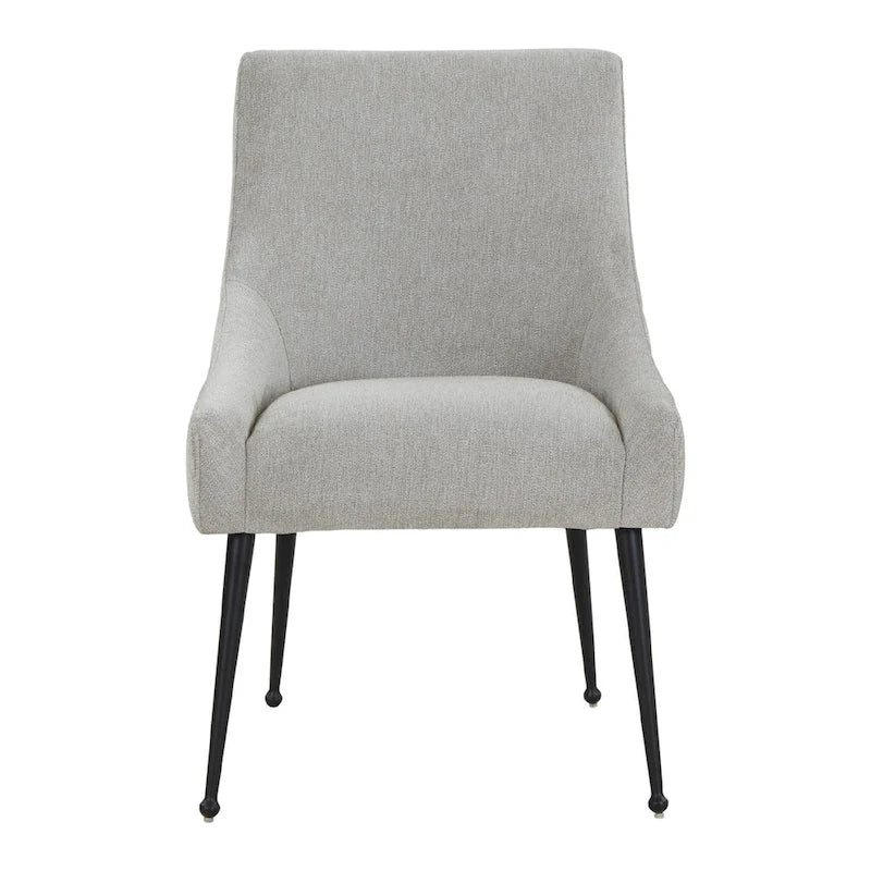 Chaise de salle à manger Irina en velours avec pieds en acier inoxydable