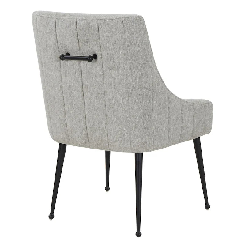 Chaise de salle à manger Irina en velours avec pieds en acier inoxydable