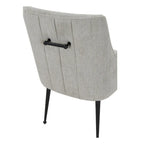 Chaise de salle à manger Irina en velours avec pieds en acier inoxydable