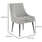 Chaise de salle à manger Irina en velours avec pieds en acier inoxydable