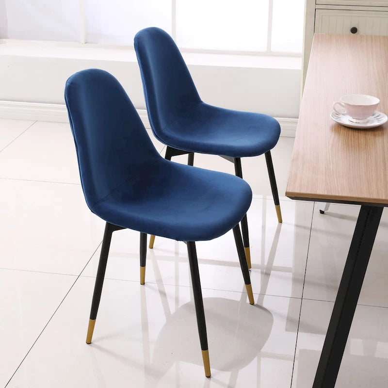 Chaises de salle à manger Lassan contemporaines rembourrées en tissu (Lot de 4)