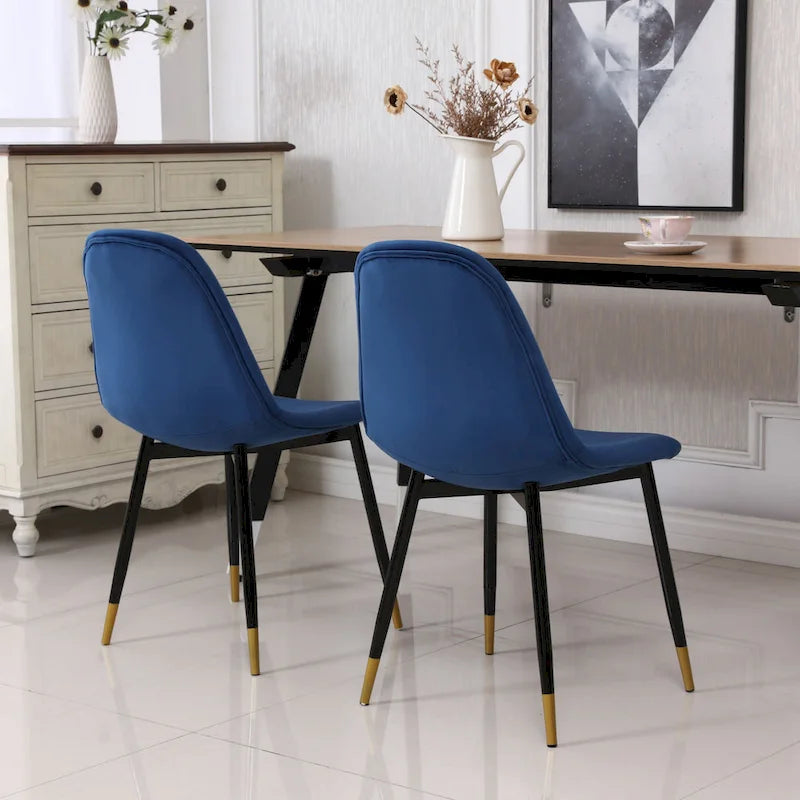 Chaises de salle à manger Lassan contemporaines rembourrées en tissu (Lot de 4)