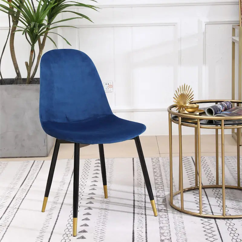 Chaises de salle à manger Lassan contemporaines rembourrées en tissu (Lot de 4)