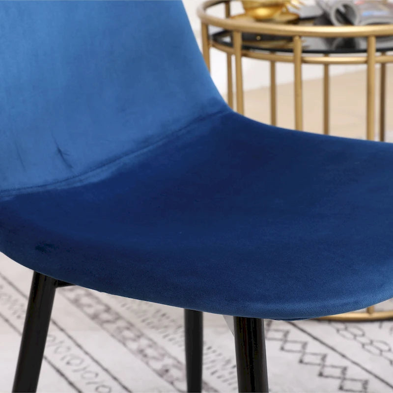 Chaises de salle à manger Lassan contemporaines rembourrées en tissu (Lot de 4)