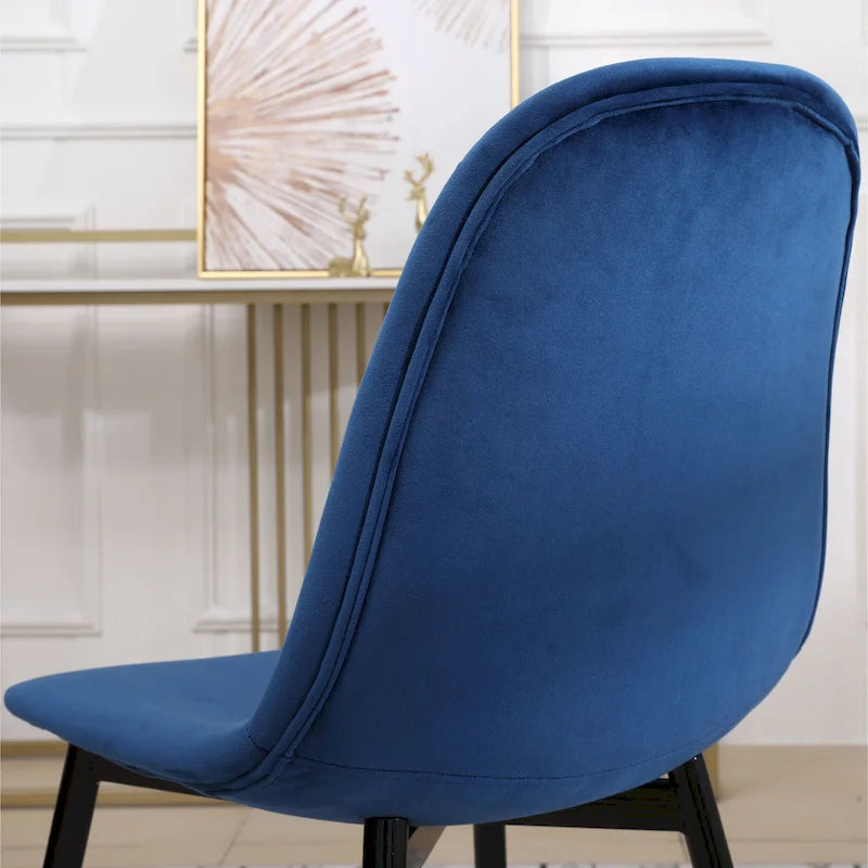 Chaises de salle à manger Lassan contemporaines rembourrées en tissu (Lot de 4)