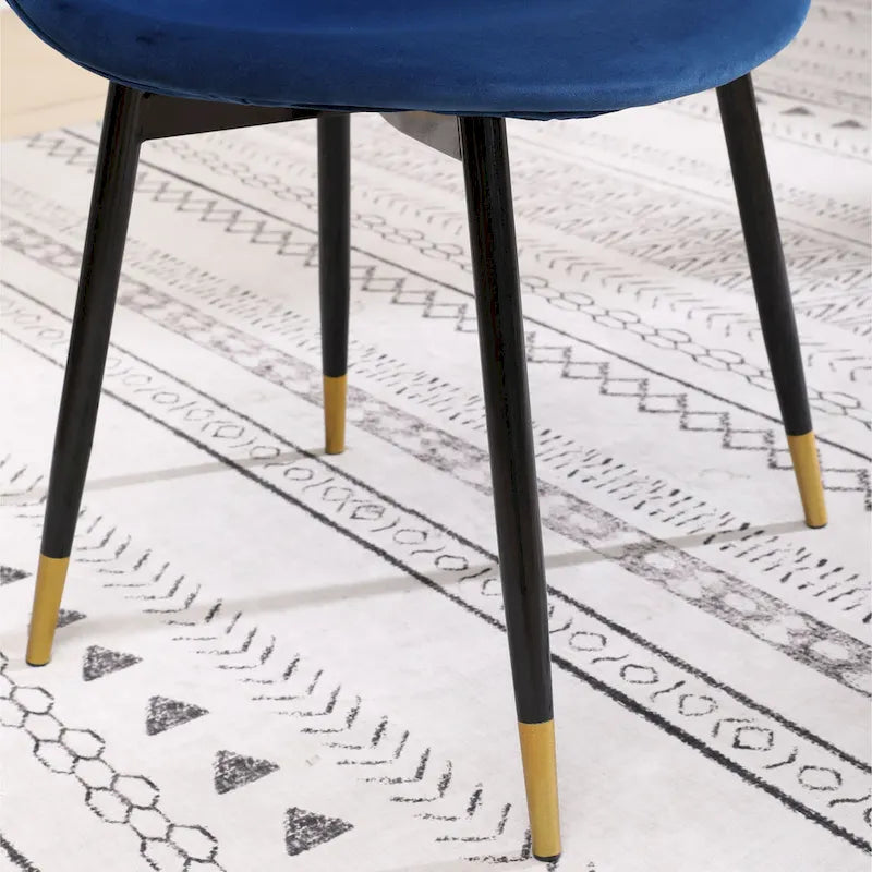 Chaises de salle à manger Lassan contemporaines rembourrées en tissu (Lot de 4)