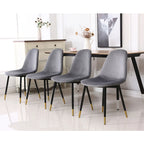 Chaises de salle à manger Lassan contemporaines rembourrées en tissu (Lot de 4)