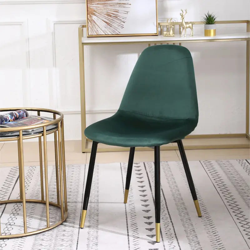 Chaises de salle à manger Lassan contemporaines rembourrées en tissu (Lot de 4)