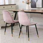 Chaises de salle à manger Lassan contemporaines rembourrées en tissu (Lot de 4)