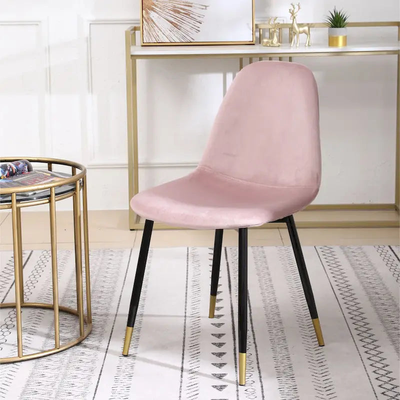 Chaises de salle à manger Lassan contemporaines rembourrées en tissu (Lot de 4)