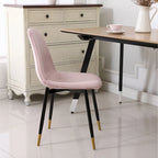Chaises de salle à manger Lassan contemporaines rembourrées en tissu (Lot de 4)