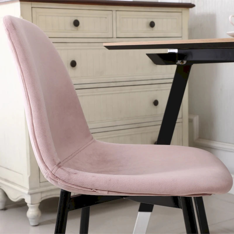 Chaises de salle à manger Lassan contemporaines rembourrées en tissu (Lot de 4)