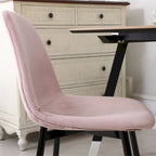 Chaises de salle à manger Lassan contemporaines rembourrées en tissu (Lot de 4)