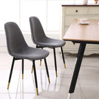 Chaises de salle à manger Lassan contemporaines rembourrées en tissu (Lot de 4)