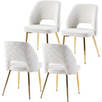Lot de 4 chaises de maison rembourrées avec dossier creux