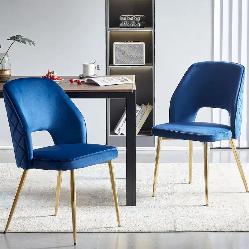 Lot de 4 chaises de maison rembourrées avec dossier creux