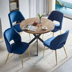 Lot de 4 chaises de maison rembourrées avec dossier creux