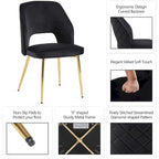 Lot de 4 chaises de maison rembourrées avec dossier creux