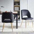 Lot de 4 chaises de maison rembourrées avec dossier creux