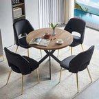 Lot de 4 chaises de maison rembourrées avec dossier creux