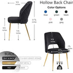 Lot de 4 chaises de maison rembourrées avec dossier creux