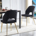 Lot de 4 chaises de maison rembourrées avec dossier creux