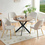 Lot de 4 chaises de maison rembourrées avec dossier creux