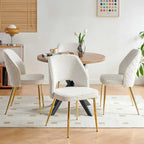 Lot de 4 chaises de maison rembourrées avec dossier creux