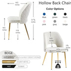 Lot de 4 chaises de maison rembourrées avec dossier creux