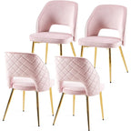 Lot de 4 chaises de maison rembourrées avec dossier creux