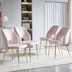 Lot de 4 chaises de maison rembourrées avec dossier creux