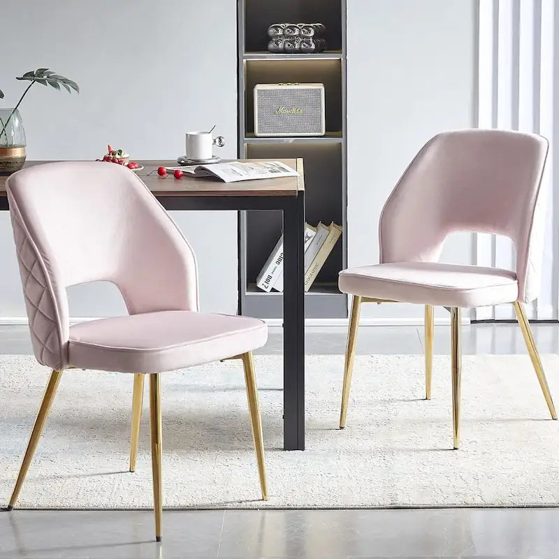Lot de 4 chaises de maison rembourrées avec dossier creux