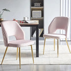 Lot de 4 chaises de maison rembourrées avec dossier creux