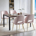 Lot de 4 chaises de maison rembourrées avec dossier creux