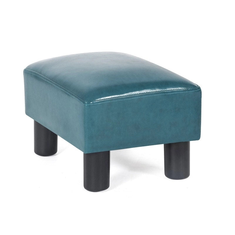 Repose-pieds ottoman en similicuir, tabouret carré rembourré