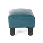 Repose-pieds ottoman en similicuir, tabouret carré rembourré