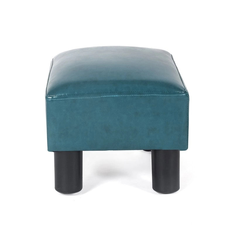 Repose-pieds ottoman en similicuir, tabouret carré rembourré