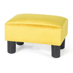 Repose-pieds ottoman en similicuir, tabouret carré rembourré