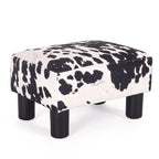 Repose-pieds ottoman en similicuir, tabouret carré rembourré