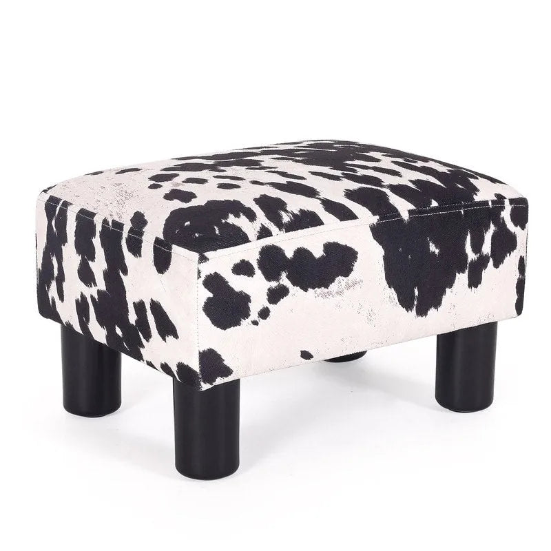 Repose-pieds ottoman en similicuir, tabouret carré rembourré