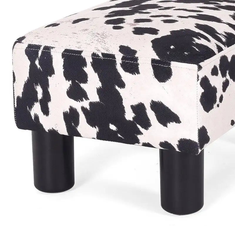 Repose-pieds ottoman en similicuir, tabouret carré rembourré