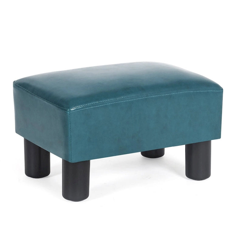 Repose-pieds ottoman en similicuir, tabouret carré rembourré