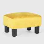 Repose-pieds ottoman en similicuir, tabouret carré rembourré