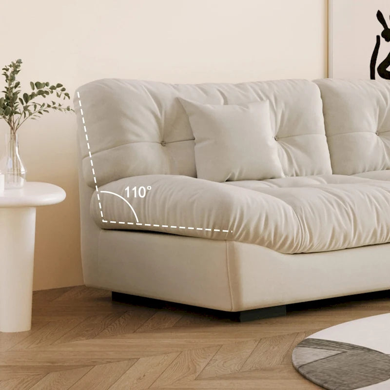 Causeuse canapé sectionnel moderne 105 en velours poncé Cloud pour salon