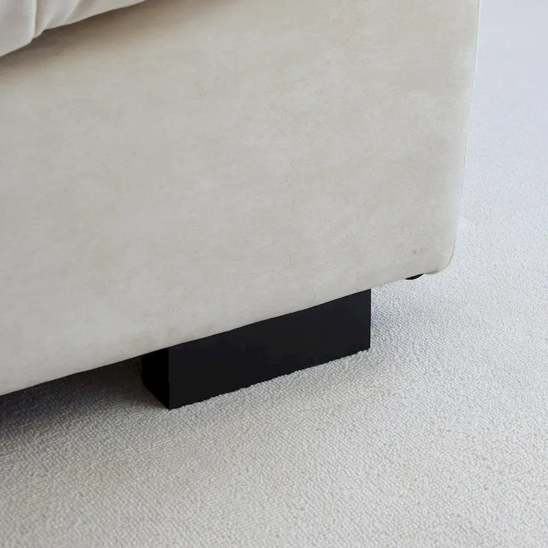 Causeuse canapé sectionnel moderne 105 en velours poncé Cloud pour salon