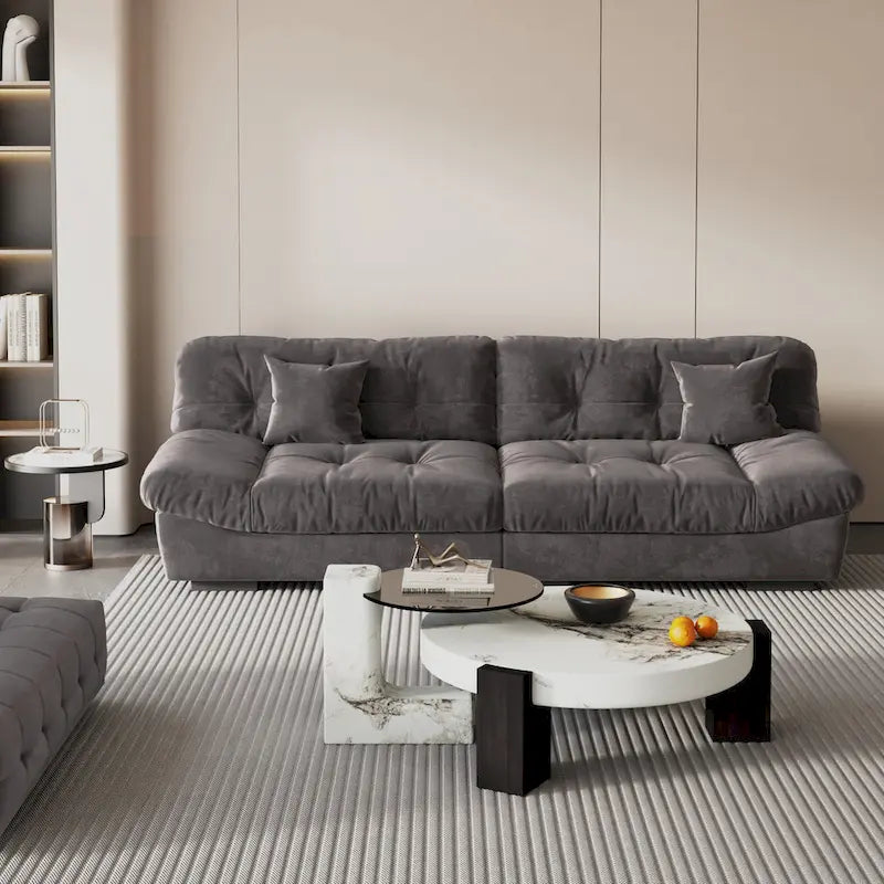 Causeuse canapé sectionnel moderne 105 en velours poncé Cloud pour salon