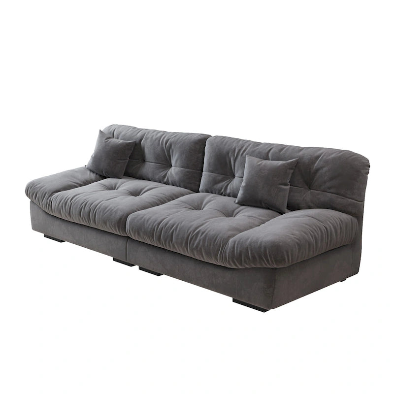 Causeuse canapé sectionnel moderne 105 en velours poncé Cloud pour salon