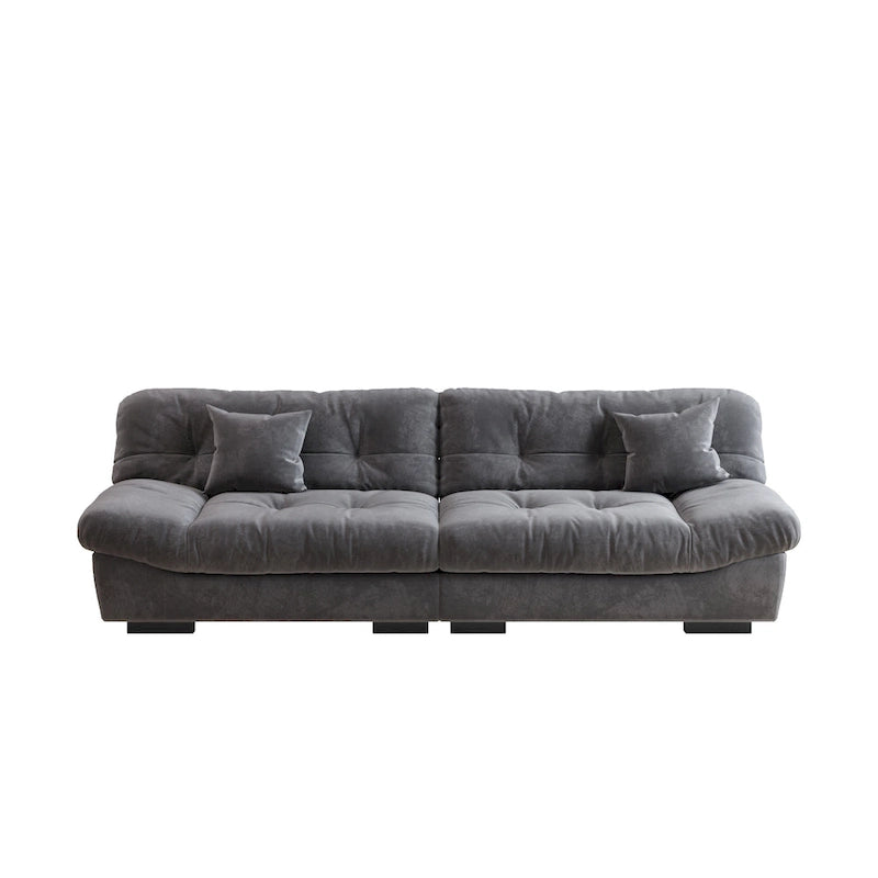 Causeuse canapé sectionnel moderne 105 en velours poncé Cloud pour salon